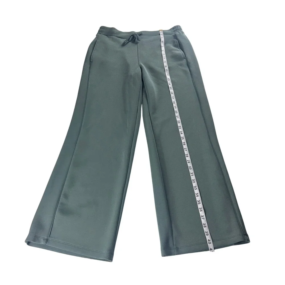 Member's Mark Womens Sandwash‎ Wide Leg Pant Sage Green Large Relaxed Athleisure